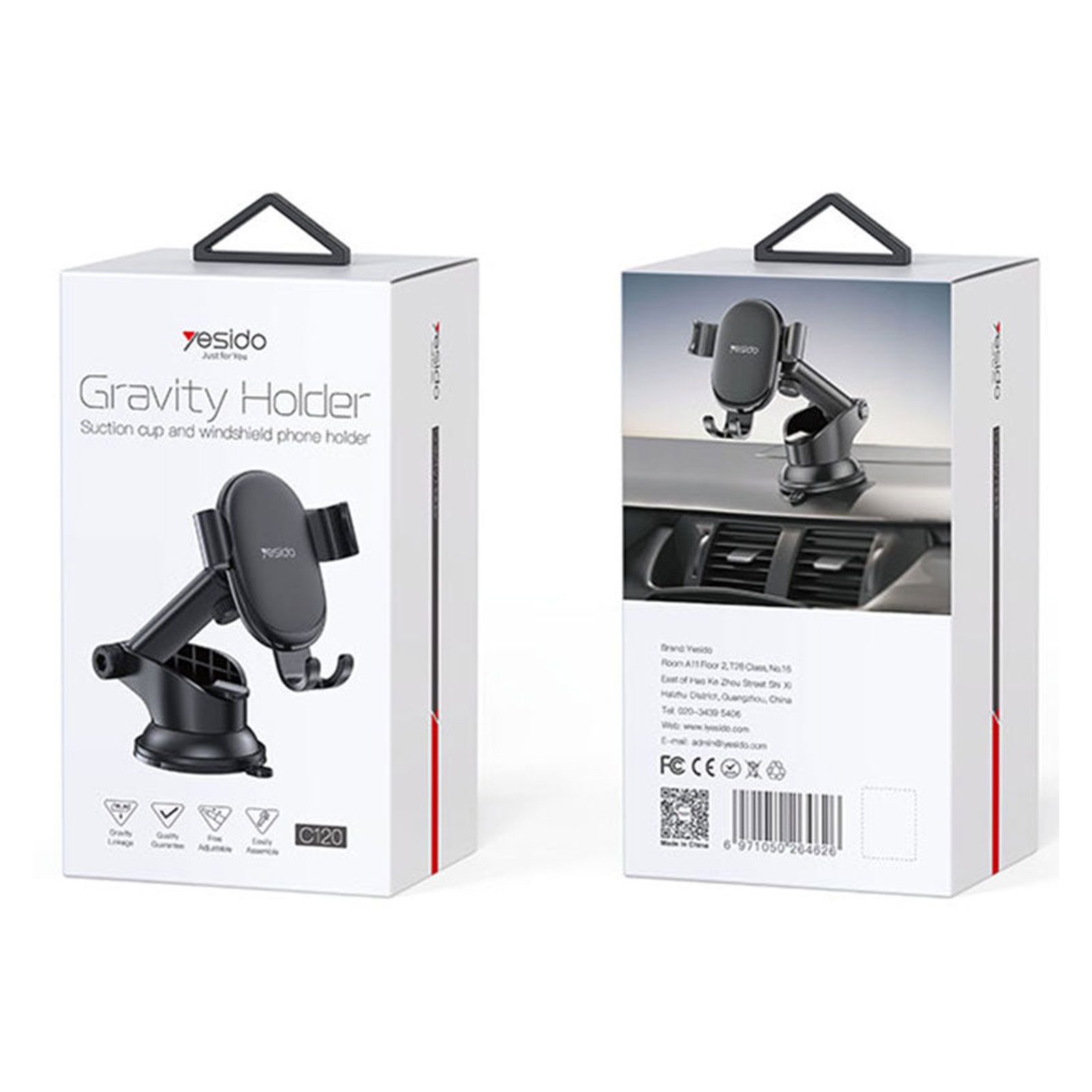 Yesido-C120-mobile-holder-01 Yesido C120 mobile holder 01 | هولدر گوشی موبایل | باماهمراه | خرید اینترنتی هولدر موبایل برای ماشین