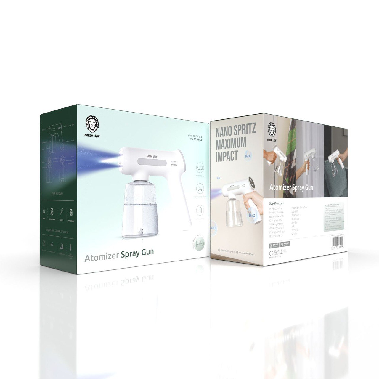 Green Lion Atomizer Spray Gun -pkg Green Lion Atomizer Spray Gun - White